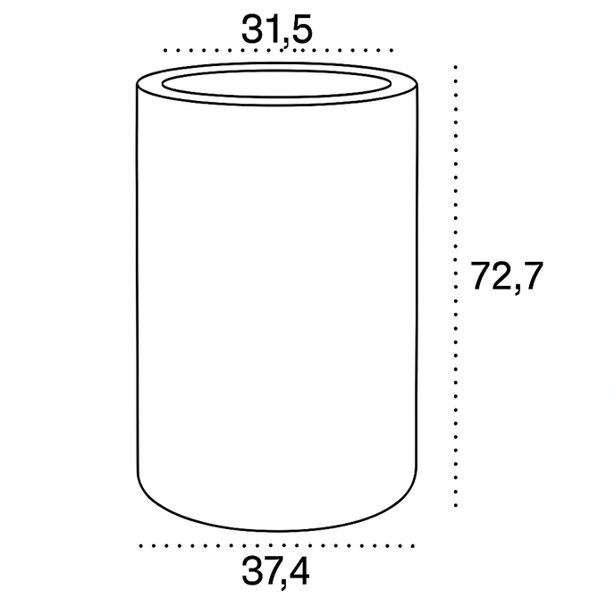 pure cilinder high 40 blanco lino